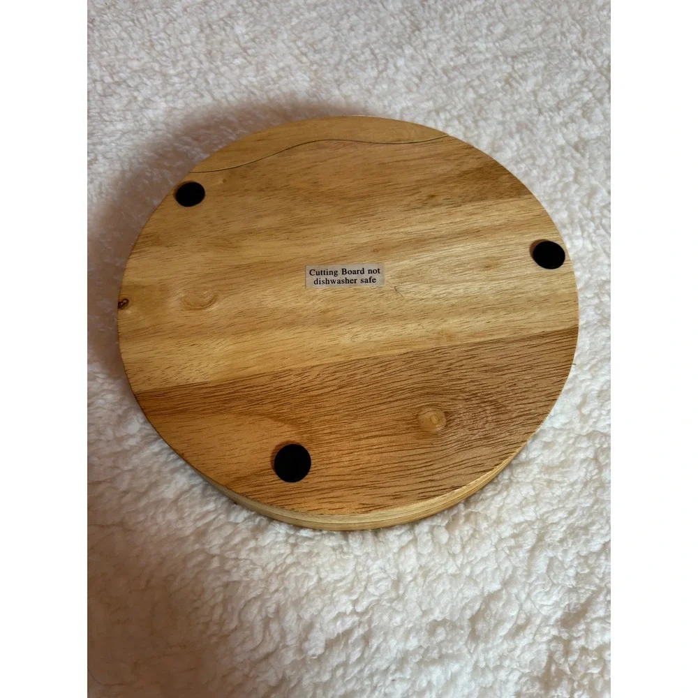 Wooden Charcuterie Board Set with 4 Cheese Tools and Insulated Carrying Case